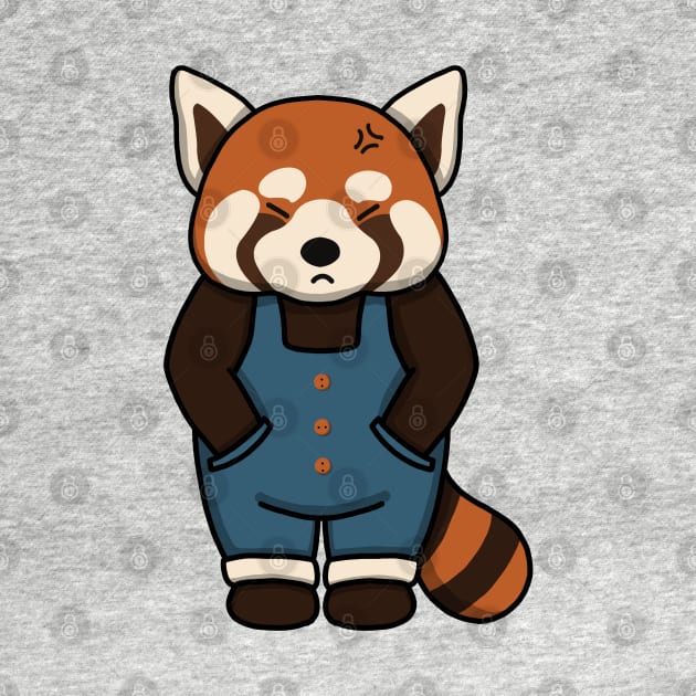 Cute Angry Red Panda by Luna Illustration